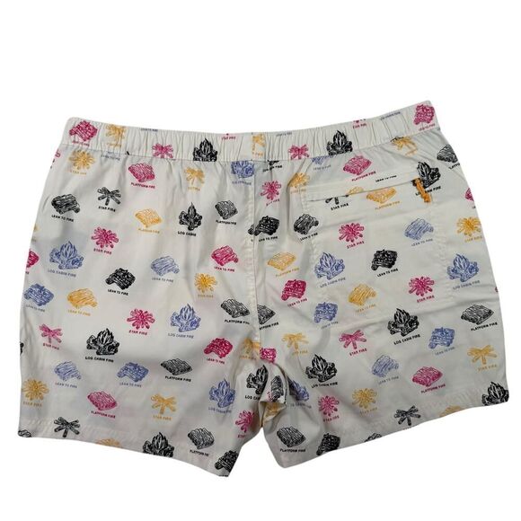 The North Face Mens 2XL White Campfire Print Board Shorts - Picture 6 of 8